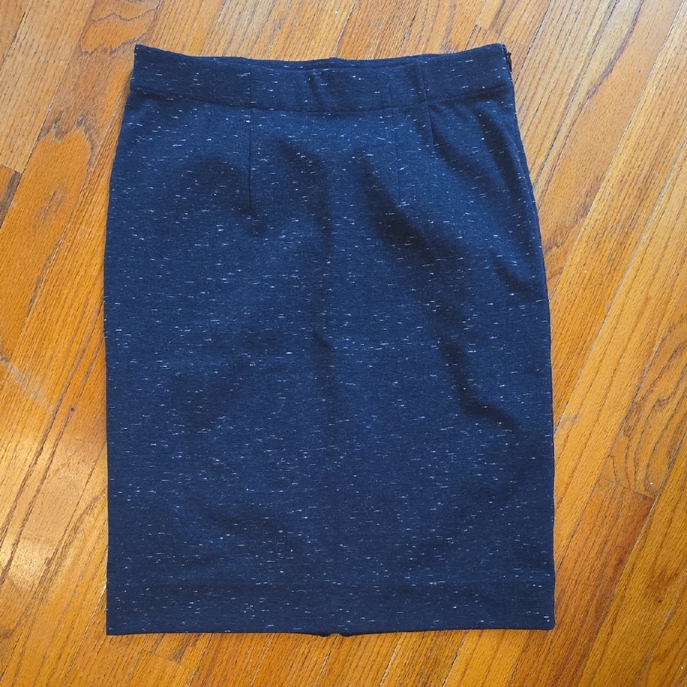 Metaphor Pencil Skirt Size S Navy With Off White Speckles Throughout
